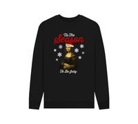 apoh Men's Tis The Season To Be Jolly Mona Lisa Sweatshirt in Black | Size: Large apoh Black L