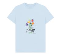 apoh Picasso Flowers of Peace Light Blue T-shirt | Size: Large apoh Light Blue L