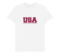 apoh United States Stars Graphic White T-Shirt | Size: Large apoh White L