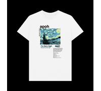 APOH Van Gogh Starry Night Text White T-Shirt apoh White S