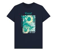 apoh Van Gogh Sunflowers Navy T-Shirt | Size: Large apoh Navy L