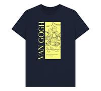 apoh Van Gogh Sunflowers Quote Navy T-Shirt | Size: Small apoh Navy S