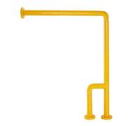 APOIUO Wall To Floor Grab Rail,Wall Mounted Support Rail With Leg,Support Drop Down,for Bathrooms Homes Welfare Houses(Yellow)