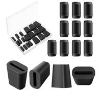 Apojgitn 20pcs Rubber Feet for Sink Grate - Black Kitchen Sink Grid Protectors - Durable Rack Protector for Kitchen Accessories, Rack Feet Grate Wire Bumper Replacement