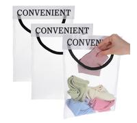 Apojgitn 3Pcs Wall Hanging Storage Hanging Bag, Self-adhesive & HangingDual-Purpose Mesh Storage Pouches for Bras, Panties, Socks Portable Closet Organizer for Women Men Dormitory Bathroom Bedroom