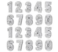 Apojgitn 52pcs Silver Letter Charms Set, Rhinestone Alphabet Beads Charms for Bracelet Making, Hair & Shoe Lace Charm, Metal Letters Pendants for Crafting DIY Jewelry and Hair Clips(A-Z)