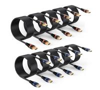 ApoJodly 4K HDMI Cable 10FT 10-Pack, HDMI to HDMI Cable High Speed HDMI Cord 2.0 Ultra HD 4K@60Hz, 2K@144Hz, HDR, 3D, Dolby, HDCP 2.2, ARC for PS5, PS4, HDTV, Monitor, Xbox, Blu-ray, Laptop