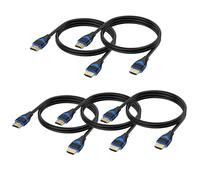 ApoJodly 4K Short HDMI Cable 2FT 5-Pack, High Speed HDMI 2.0 Cable 2 Foot Ultra HD HDMI to HDMI Cord 4K@60Hz, 2K@144Hz, 1080P@240Hz, HDR, 3D, ARC for TV Box, Switch, Laptop, HDTV, Monitor, PS5