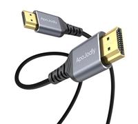 ApoJodly Flexible HDMI Cable Thin 5FT, 8K 4K Silicone Slim HDMI 2.1 Cord | 48Gbps Soft Travel HDMI Cable Ultra High Speed, 8K@60Hz 4K@120Hz HDR10+ eARC VRR ALLM for Monitor/Laptop/PS5/HDTV/Camera/PC
