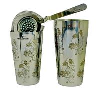 APOLLINER: BOSTON SHAKER DOUBLE TIN, SHAKER FOR COCKTAIL PROFESSIONAL SHAKER FOR AROBATIC BARTENDER, STAINLESS STEEL SHAKER, GIFT IDEAS FOR HIM AND HER