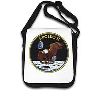 Apollo 11 American Bald Eagle Moon Mission Shoulder Bag White