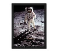 Apollo 11 Astronaut Aldrin Armstrong 50th Anniversary Moon Landing Large Framed Art Print Poster Wall Decor 18x24 in