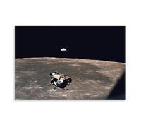 Apollo 11 Earth View As The Lunar Module Eagle Leaves The Moon Canvas Art Poster And Wall Art Picture Print Modern Family Bedroom Decor Unframe 20x30i