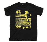 Apollo 11 Faked Moon Landing Hoax T Shirt Theory Tee(Medium)