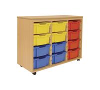 Apollo 12 Deep Tray Mobile Storage Unit, Yellow