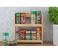 APOLLO 6328 2-Tier Spice Rack, Wood, Natural, 24.5x27x7