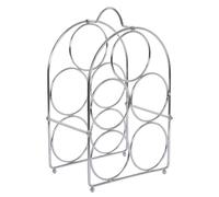 Apollo 2561 Rack, Metal, Silver, 31x21.5x1.5 | Shelf for Kitchen Table Bar or Cabinet, Free Standing Chrome Drinks Holder, 3-Tier Metal Wire Champagne Storage
