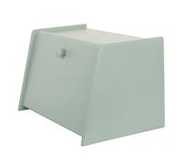 Apollo 3495 Bread Bin Dropfront Mint, Wood, Green, 39.5x24.5x20 | Hevea Wood, Flat Shelf Top for Extra Storage, for cakes, treats and pastries
