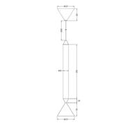 APOLLO 39 Pendant Blue/Polished Brass