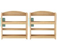 APOLLO 6328 2-Tier Spice Rack, Wood, Natural, 24.5x27x7 (Pack of 2)