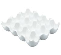 Apollo 7411 Vinci Porcelain Egg Holder, White, 19x3x14