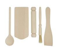 Apollo Childrens Wooden Utensil Set - Pack of 5