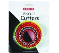 Apollo Biscuit Cutters ABS Pk6, Multi-Colour, 10.5x4.5x10.5