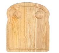 Apollo Breakfast Board Serving Tray With Egg And Cheese Holder Toast 24 X 20 Cm Groove Durable Rubberwood