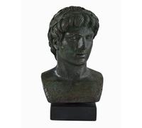 Apollo Bust with bronze color effect - God of light sun music and poetry - Ancient Greece