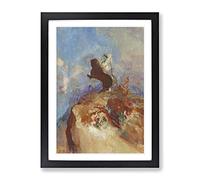 Apollo By Odilon Redon Classic Painting Framed Print | A2 Black Framed Wall Art | Ready to Hang | Classic Historical Picture | Living Room Bedroom Lounge Office
