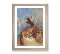 Apollo By Odilon Redon Classic Painting Framed Print | A3 Oak Framed Wall Art | Ready to Hang | Classic Historical Picture | Living Room Bedroom Lounge Office