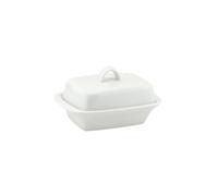 Apollo White Ceramic Butter Storage Dish with Cover Lid