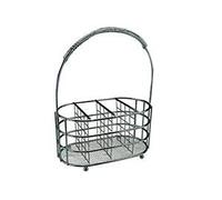 APOLLO Chr Cutlery Caddy with Handle, Multi-Colour, 11x26.5x20.3