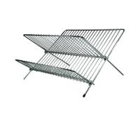 Apollo Chr Dish Drainer Folding Small, Multi-Colour, 2x36x36 | Folding Wire Drying Rack Medium, Silver, for Plates Bowls Cups Space, Saving Storage, 36x36cm