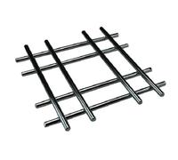 Apollo Chrome Trivet, Cross Design, 20cm Heatproof Table Hot Pan Pot Stand Rest