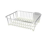 APOLLO Chrome Wire Ware Dip Dish Drainer, Cream
