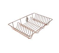 Apollo Copper Dish Drainer Rack Utensils Drying Stand Rust Resistant Metal Wired 48Cm For Kitchen Countertop