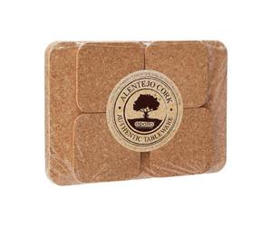 Apollo Cork Placemat & Coaster Set Of 4 Square Heat Resistant Eco-Friendly Biodegradable Durable Stylish Table Protection