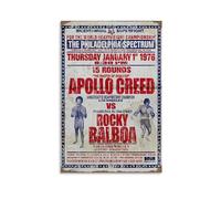 Apollo Creed Vs Rocky Balboa Boxing Poster Art Vintage Fight Print Philadelphia Spectrum Superfight Wall Decor Retro Sports Memorabilia Home Kitchen Wall Art Gift 12x18inch(30x45cm) Unframed