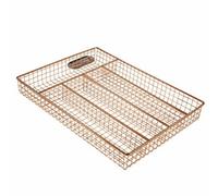Apollo Cutlery Tray 5-Compartments Utensil Organiser Durable Copper-Coated Modern Compact Space Saving