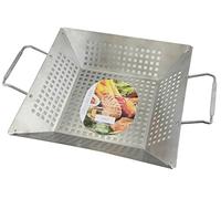 APOLLO Deep Grill Pan, Brushed Steel, Silver, 41 x 30 x 8 cm