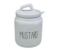 Apollo Dimples White Ceramic Mustard Pot