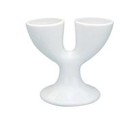 Apollo Double Egg Cup White Ceramic