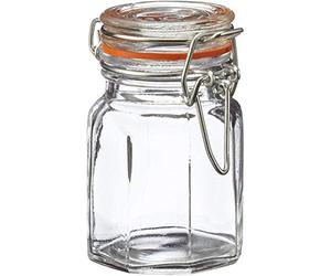 Apollo Glass Spice Jar Set 12 MOP, Multi-Colour, 13x35x16, 1108 | Silicone Seal and Metal Clip Lid, Kitchen Storage Mini Containers for Herbs, Spices, Condiments, 88ml