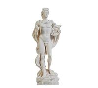 Apollo God Of Music Poetry Art Alabaster Statue Sculpture 9.05"
