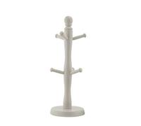 Apollo Grey Beechwood Mug Tree 6 Hooks Cup Holder Stand Coffee Tea Mug Rack Kitchen Organizer Space Saving Storage Rack