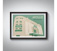 Apollo Manchester Travel Poster A4 8.3x11.7in / Black Frame
