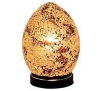 apollo mini mosaic glass egg table lamp in autumn gold