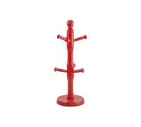 Apollo Mug Tree Holder Beechwood Red Holds 6 Coffee Mugs Cups Modern Kitchen Space Saving Organizer