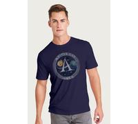 Apollo Program Logo Badge Distressed NASA T-Shirt NASA Navy XL